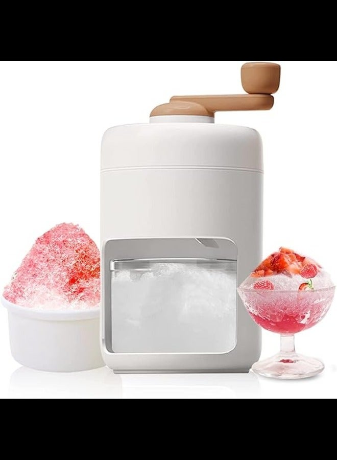 Manual Ice Crusher Slush Machine, Ice Shaver Cocktails, Portable Slushie Machines and Snow Cone Machine with Free Ice Cube Tray, BPA Free for Home Kitchen Resturant Use  - Image 1