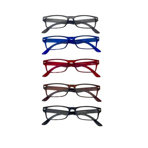 Bhavya Optic Blue Cut Reading Glasses for Men and Women Blue Block Reading Glasses for people with age above 40 years Pack of 2 (+1.75) - Image 1