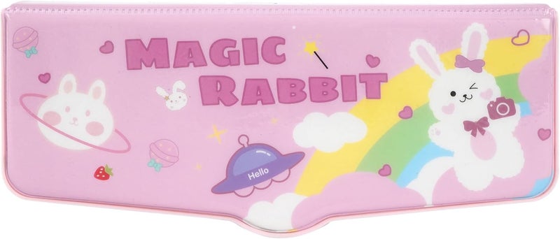 Minache Multifunction Pencil Case, Pencil Box with 2 Compartments for Students - Cartoon Pattern Stationery Set with Pop Out Scissors and Pencil Sharpener - Image 4