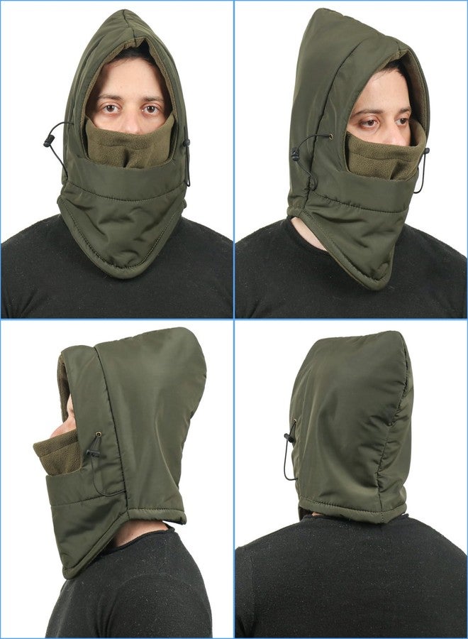 Peicees Thermal Winter Balaclava, Waterproof Ski Mask Fleece Lining Face Mask Hooded Scarf Hat Neck Gaiter for Men Women Red - Image 5