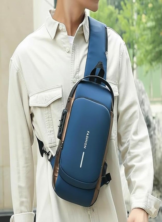 JK Vision Fashion Sling Bag for Men Stylish Crossbody Backpack for Men & Women, Anti-Theft Chest Bag with USB Charging Port, Messenger Bags, Casual Shoulder Bag - Image 3