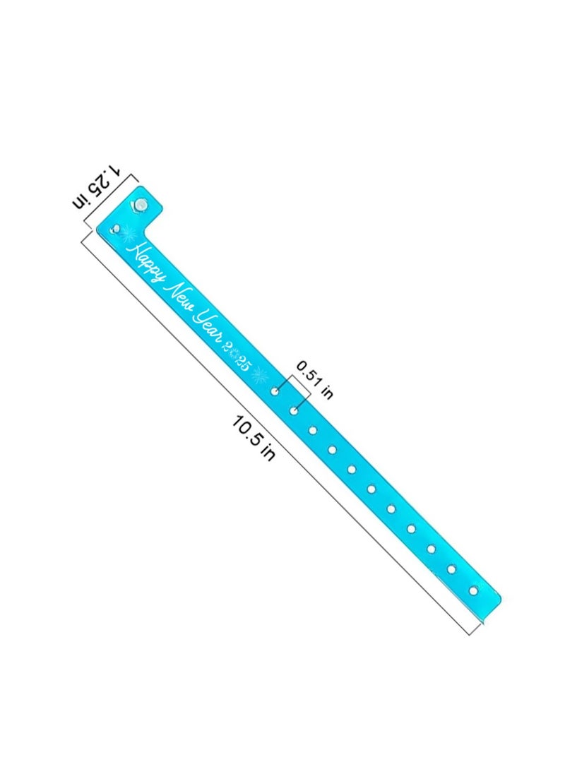 New Year Plastic Wristbands For Events–Wristbands For Parties,Concerts And Celebrations–Secure Snap Closure Design For Entry Management And Crowd Control