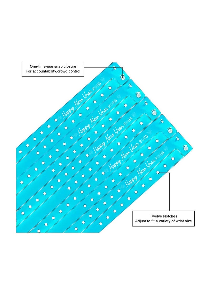 New Year Plastic Wristbands For Events–Wristbands For Parties,Concerts And Celebrations–Secure Snap Closure Design For Entry Management And Crowd Control