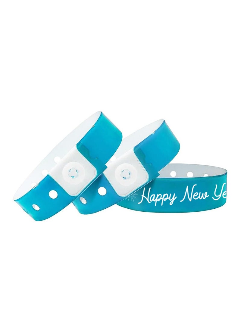 New Year Plastic Wristbands For Events–Wristbands For Parties,Concerts And Celebrations–Secure Snap Closure Design For Entry Management And Crowd Control