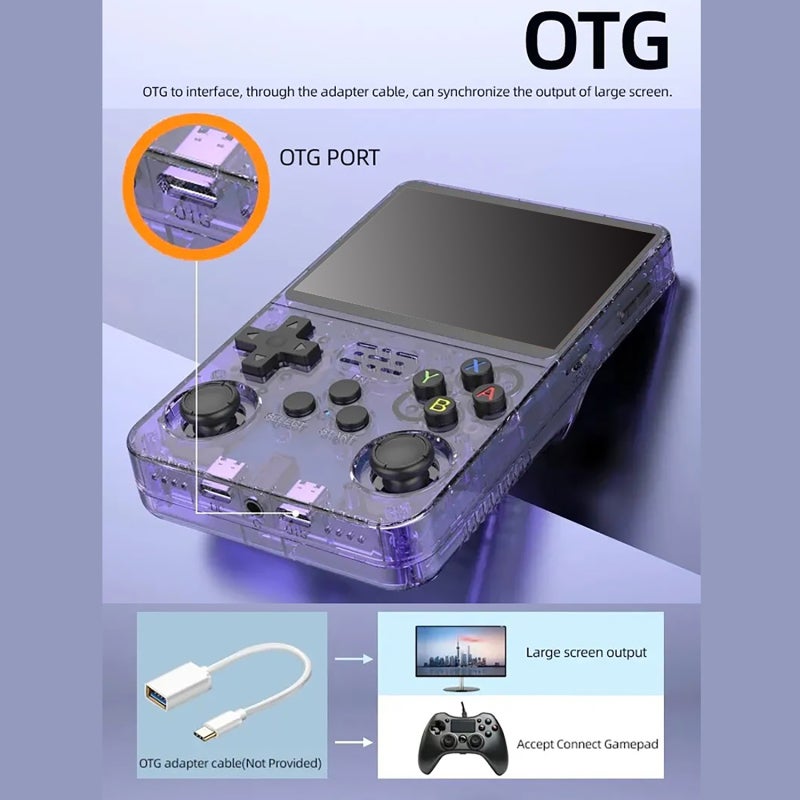 Handheld Game 3.5-inch IPS 640*480 High-clear Screen Supports Multiple Emulators, Dual 3D Joysticks, Dual Storage Cards, with OTG Interface Game Console Rechargeable Long Battery Life Play on TV - Image 2