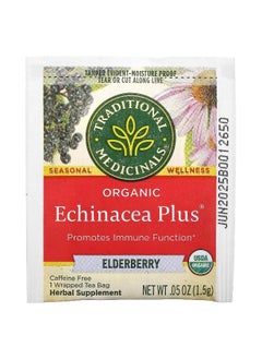 Traditional Medicinals Traditional Medicinals, Organic Echinacea Plus, Elderberry, Caffeine Free, 16 Wrapped Tea Bags, 0.85 oz (24 g)  - Image 3