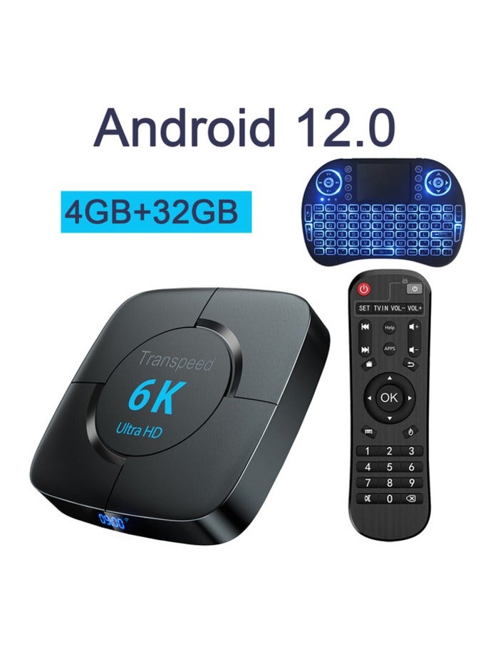 Transpeed Android 12.0 Set Top Box Voice Assistant 6K  4GB 32 GB - Image 1
