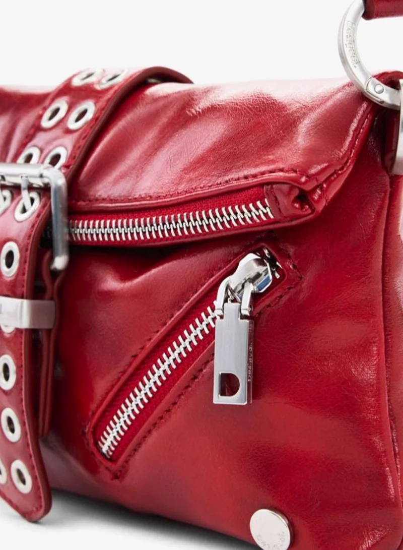 DESIGUAL Red Buckle bag leather effect for Women | Best Price UAE