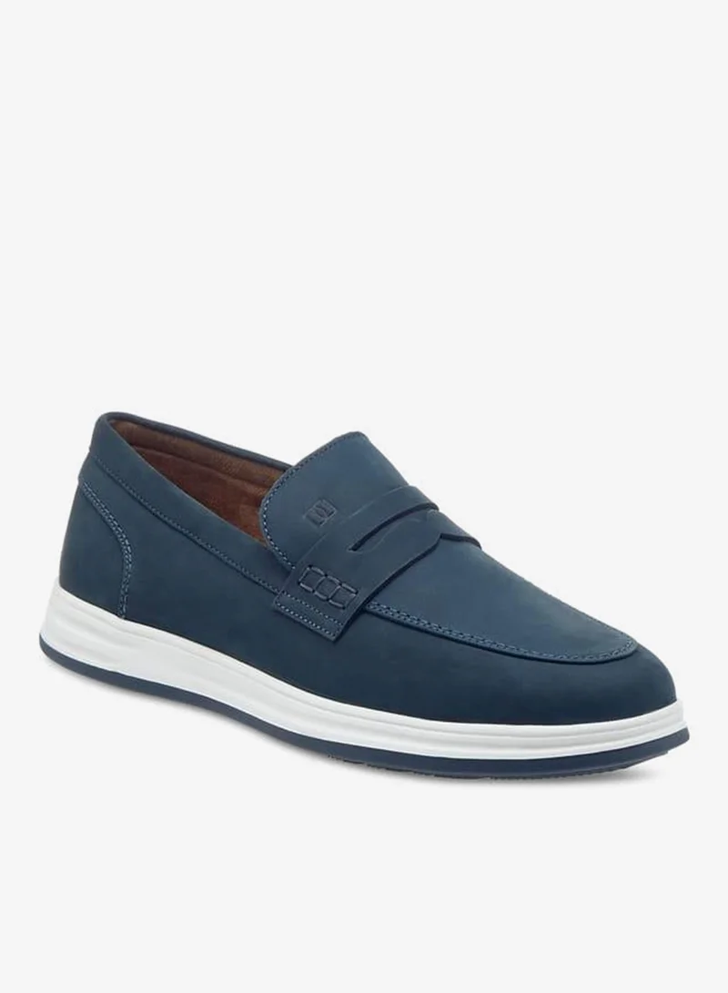 DUCHINI Men's Cutout Detail Slip-On Loafers