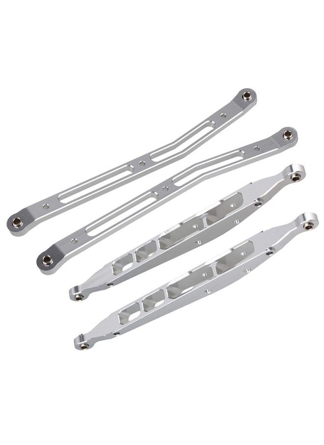 Mxfans Mxfans 2pcs Silver Al. Upgrade Rear Upper & Lower Chassis Linkage Link AX31007 Replacement for AXIAL RC1:10  - Image 1