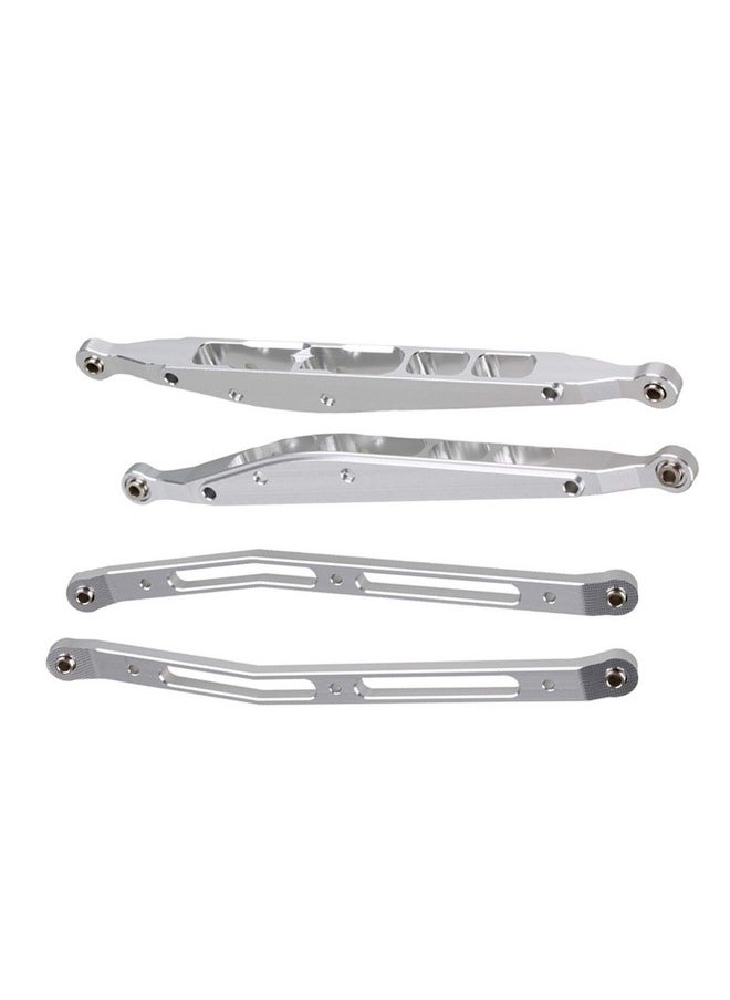 Mxfans Mxfans 2pcs Silver Al. Upgrade Rear Upper & Lower Chassis Linkage Link AX31007 Replacement for AXIAL RC1:10  - Image 3