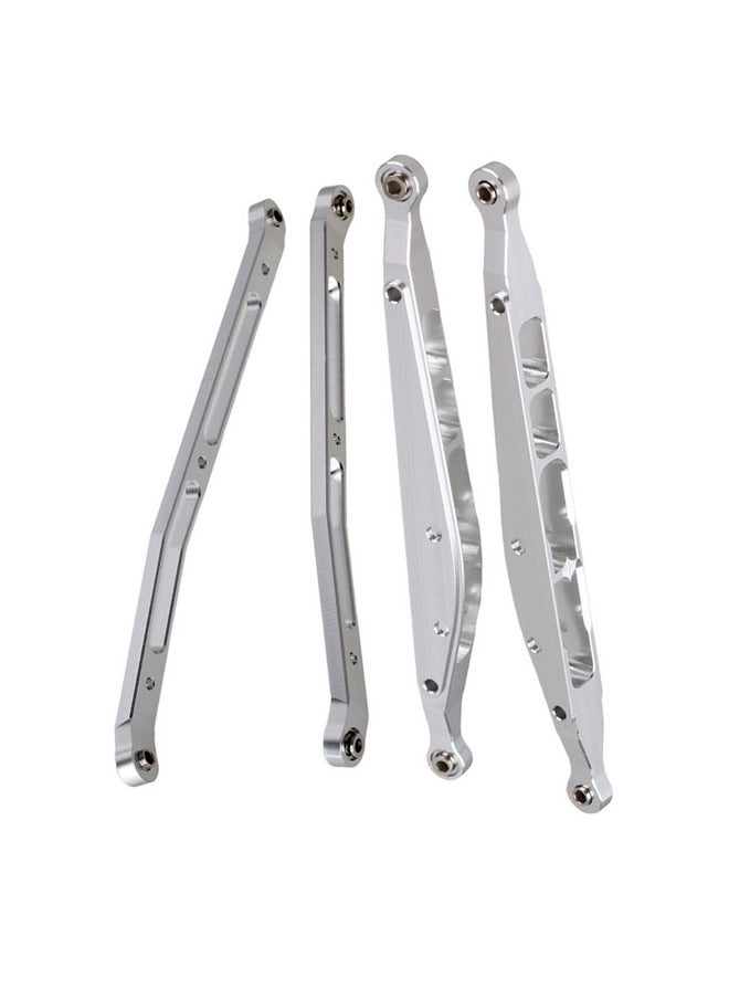 Mxfans Mxfans 2pcs Silver Al. Upgrade Rear Upper & Lower Chassis Linkage Link AX31007 Replacement for AXIAL RC1:10  - Image 2