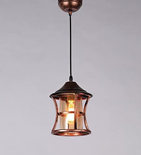kinis Decorative Hanging Lamp/Pendant Lamp/Ceiling Light to Décor Home/Living Room/Bedroom/Office/Dining/Cafe/Restaurants, Curve Design, Copper Antique (Pack of 1, with Bulb) - Image 3