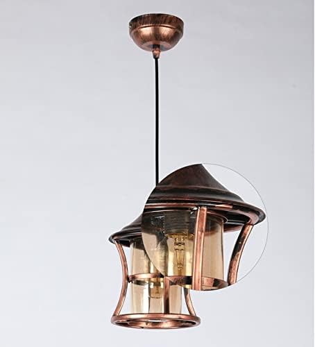 kinis Decorative Hanging Lamp/Pendant Lamp/Ceiling Light to Décor Home/Living Room/Bedroom/Office/Dining/Cafe/Restaurants, Curve Design, Copper Antique (Pack of 1, with Bulb) - Image 4