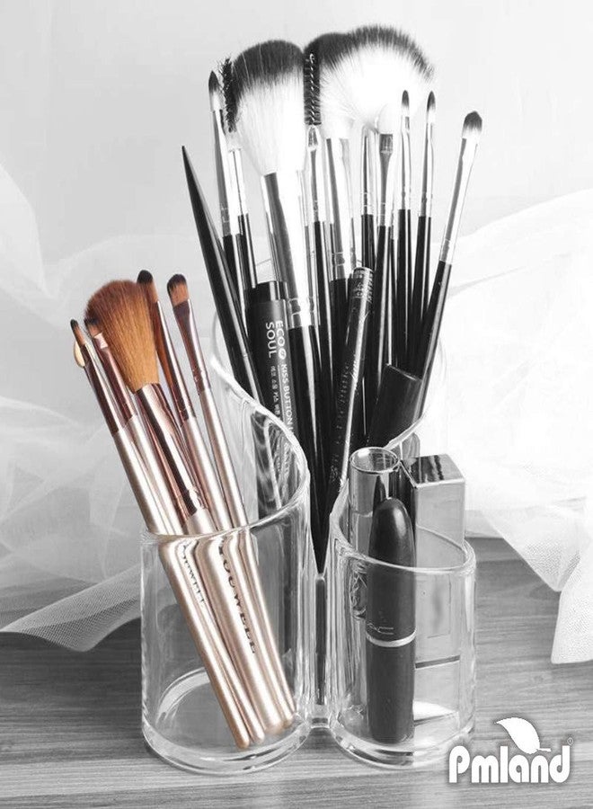 PMLAND Large Wavy Acrylic Makeup Brush and Cosmetic Holder - Image 3