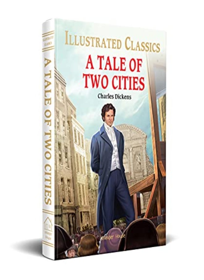 A Tale Of Two Cities For Kids Illustrated Abridged Children Classics English Novel With Review Que by Charles Dickens Hardcover 