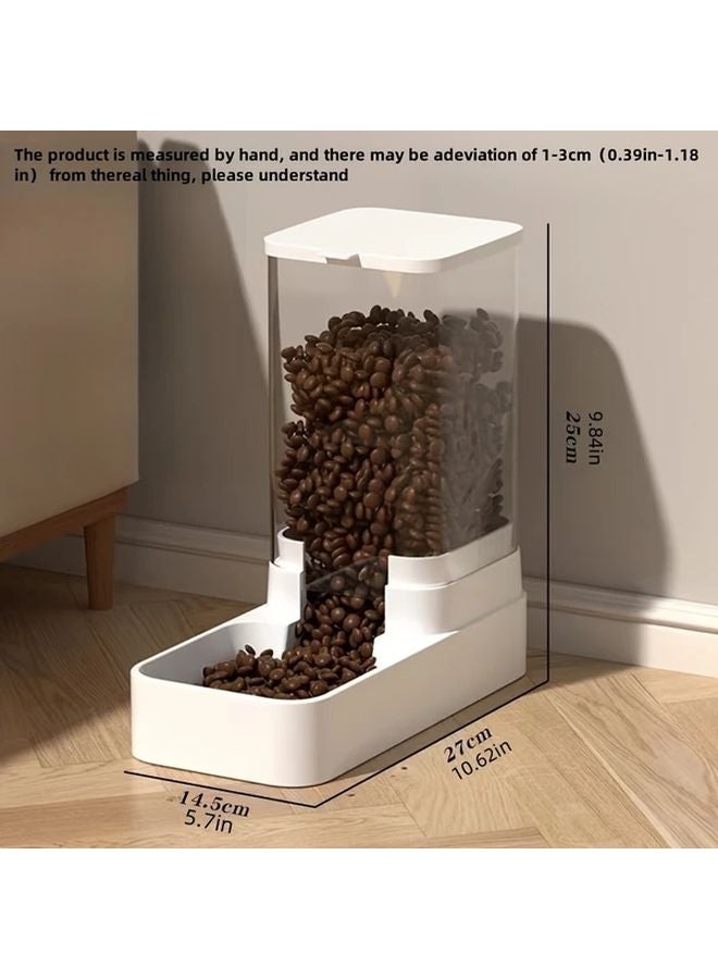 2 In 1 Automatic Cat Feeder And Water Dispenser With Transparent Reservoirs Gravity Fed Design - Image 4