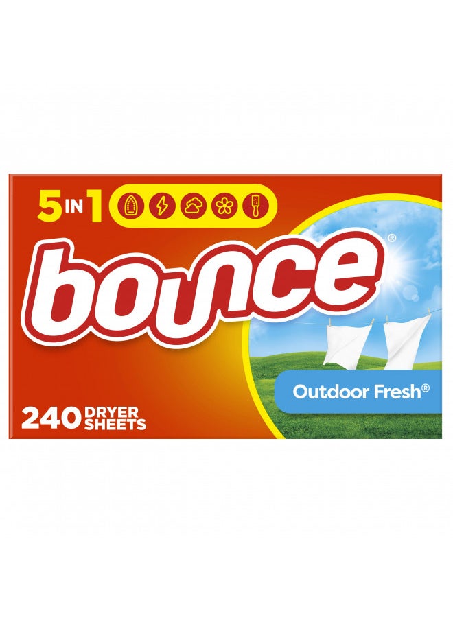 Bounce Bounce Dryer Sheets Laundry Fabric Softener, Outdoor Fresh, 240 Count  - Image 2
