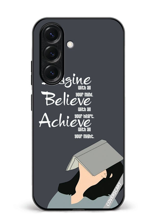 VR CREATIVE Protective Case Cover For Samsung Galaxy S25 Plus Imagine Believe Achieve Design Multicolour