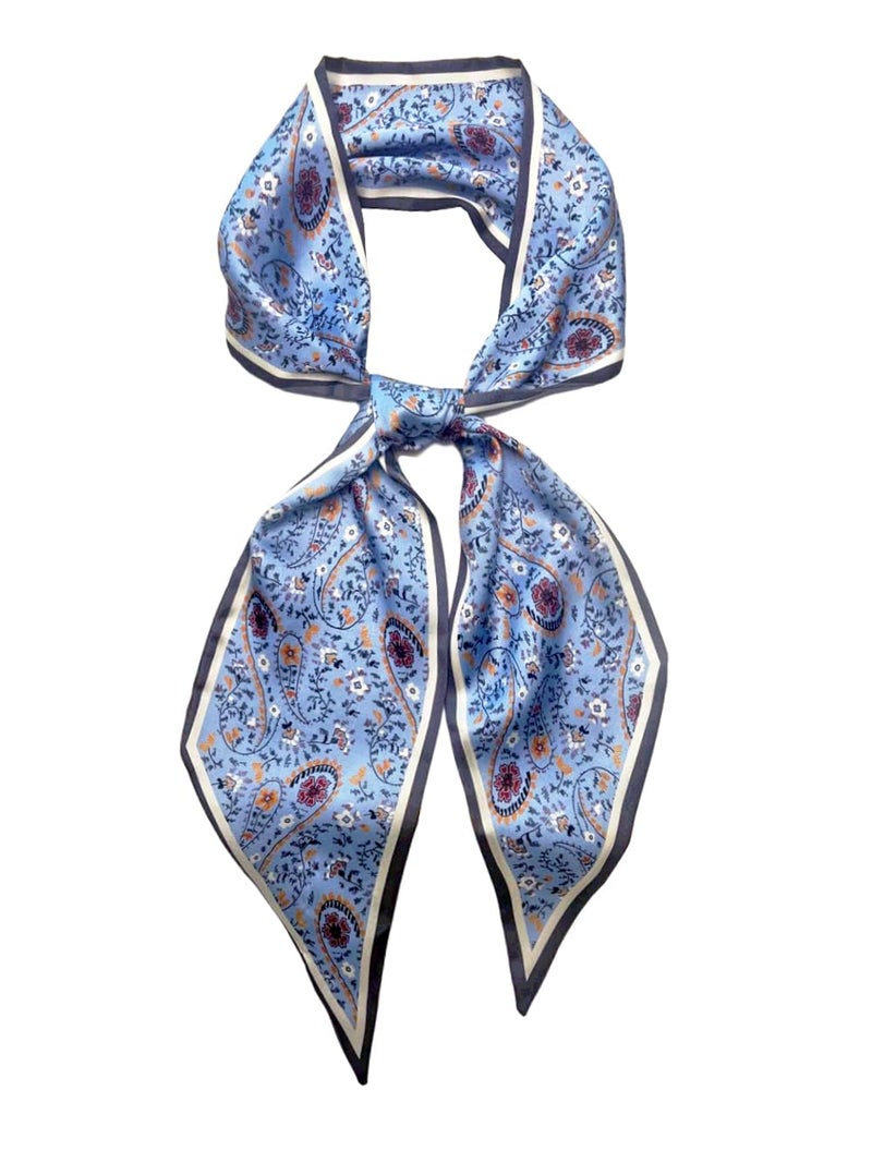 Julunar Hair Scarf for Women Silky Long Neck Head Scarves Purse Bag Scarfs for Handbag Satin Headscarf - Image 1