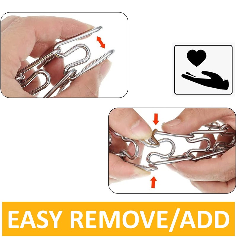 MOZETO (5 Pack) Stainless Steel Prong Collar Links Designed for H. Sprenger 2.25mm CollarExtra Links, Silver - Image 5