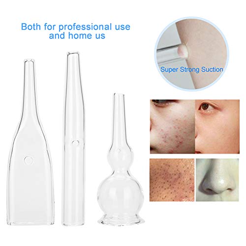 Nikou Vacuum Glass Tube, 3PCS/Set Glass Pipes for Blackhead Removal Face Cleanser Beauty Machine Vacuum Accessories for Home Salon - Image 3