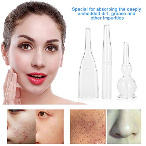 Nikou Vacuum Glass Tube, 3PCS/Set Glass Pipes for Blackhead Removal Face Cleanser Beauty Machine Vacuum Accessories for Home Salon - Image 5