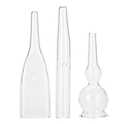 Nikou Vacuum Glass Tube, 3PCS/Set Glass Pipes for Blackhead Removal Face Cleanser Beauty Machine Vacuum Accessories for Home Salon - Image 1