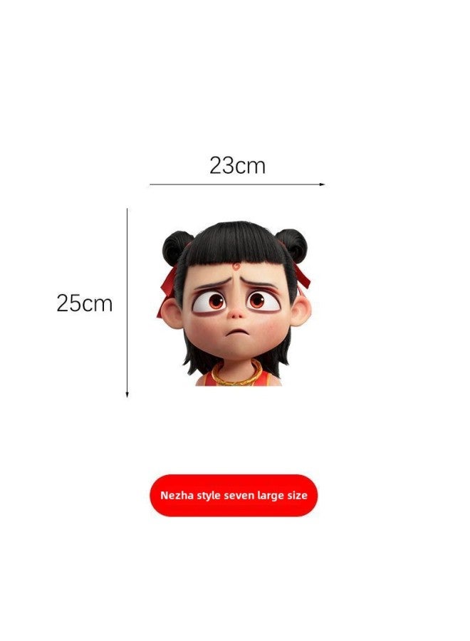 Nezha Devil Boy Sea-making Personality Car Sticker Car Motorcycle Glass Rear Gear Body Trunk Waterproof Sticker Decoration-Color:Nezha Style 7 -Size:Default Items  - Image 1