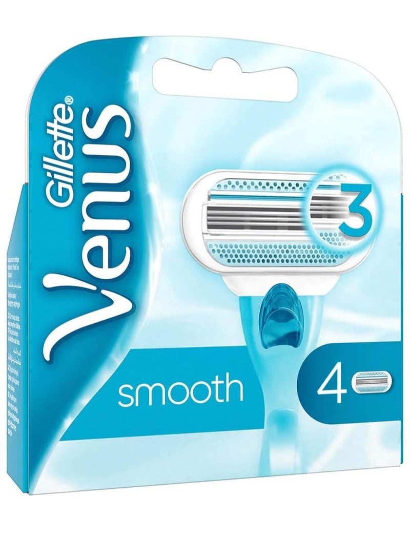 شفرات حلاقة  سموث، 4 قطع في كل عبوة - Image 2