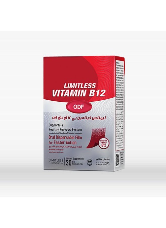 LIMITLESS - 30 Fast Dissolving Films B12 ODF - Image 1