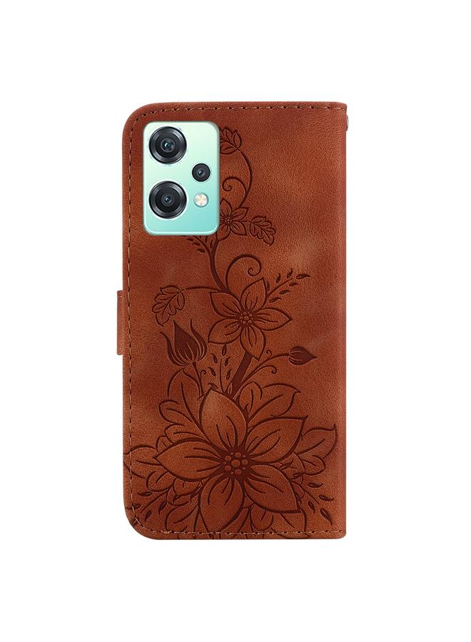 erorex Case For OnePlus Nord CE 2 Lite 5G Lily Embossed Leather Phone Case  - Image 3