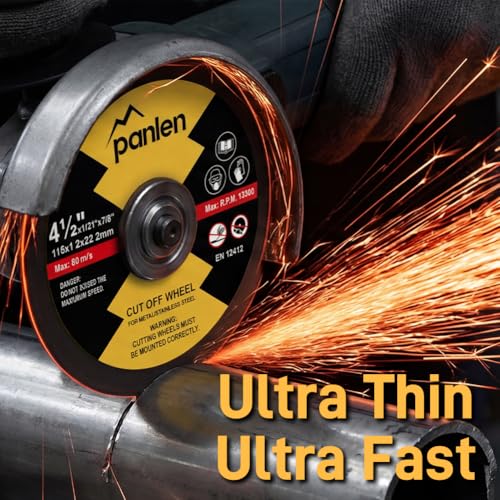 Panlen 10 Pack Cutting Wheel 4 1/2 Metal Stainless Steel Cut Off Disk,Thin Cutting Blade for Angle Grinder - Image 3