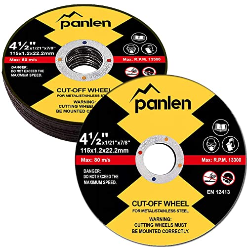 Panlen 10 Pack Cutting Wheel 4 1/2 Metal Stainless Steel Cut Off Disk,Thin Cutting Blade for Angle Grinder - Image 1