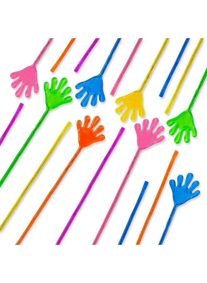 Super Z Outlet - Vinyl Glitter Mini Sticky Hands Toys For Children Party Favors, Birthdays 1 1/4" (72 Count) - Image 1