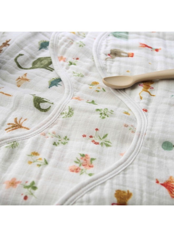 aden + anais Essentials Baby Burpy Baby Bib, 100% Cotton Muslin, Soft Absorbent 4 Layers, Multi-Use Burp Cloth and Bib, 22.5” X 11”, Single, Elephant Circus - Image 3