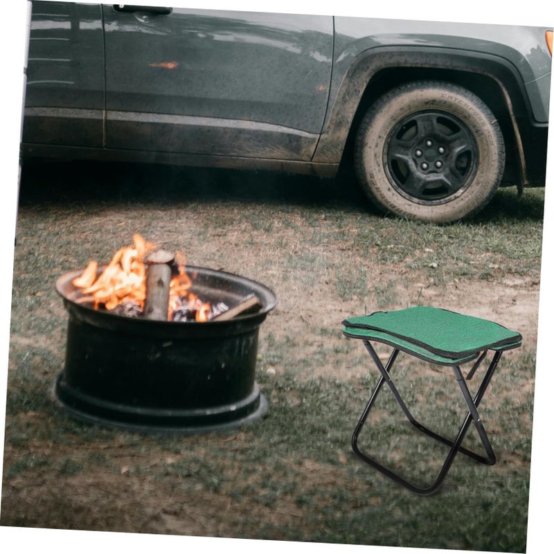 Portable Folding Stool Lightweight Collapsible Camp Seat Sturdy Design for Outdoors Gardening Fishing - Image 3