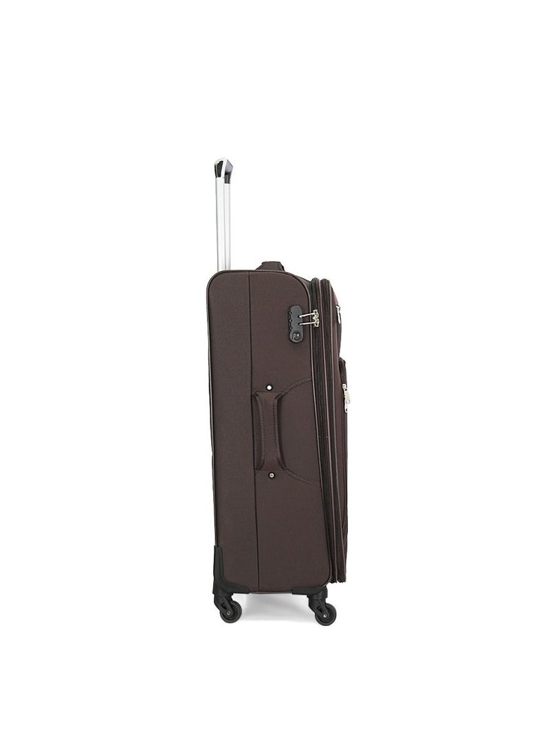 GIORDANO Giordano Trolley Bags 3 PCS Set Softside Spinners,Brown  - Image 3
