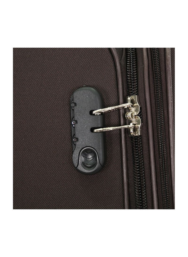 GIORDANO Giordano Trolley Bags 3 PCS Set Softside Spinners,Brown  - Image 4