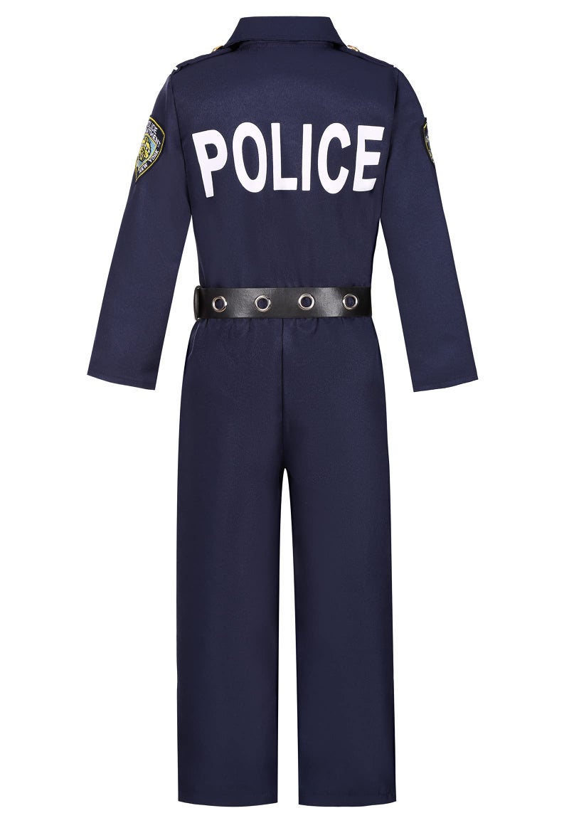 Costumerry Police Officer Costume for Kids Deluxe Cop Police Costume for Boys Pretend Play Set Halloween Cosplay Party (10-12 Years) - Image 2