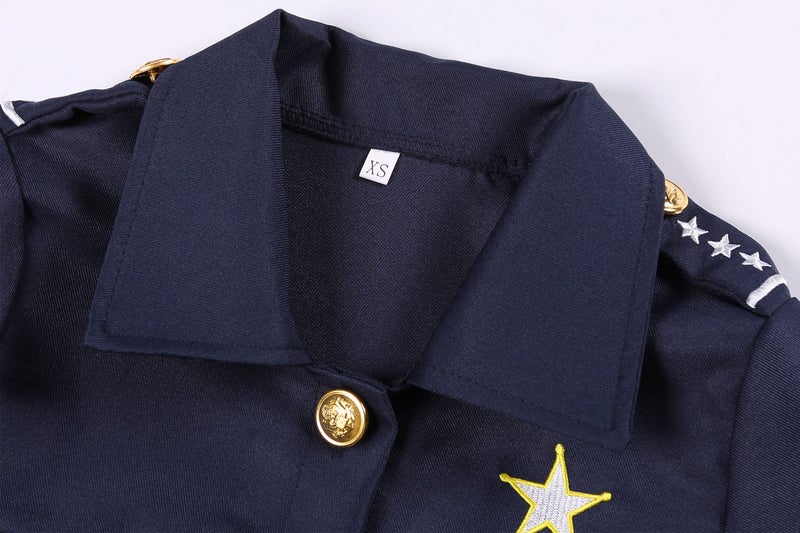 Costumerry Police Officer Costume for Kids Deluxe Cop Police Costume for Boys Pretend Play Set Halloween Cosplay Party (10-12 Years) - Image 3