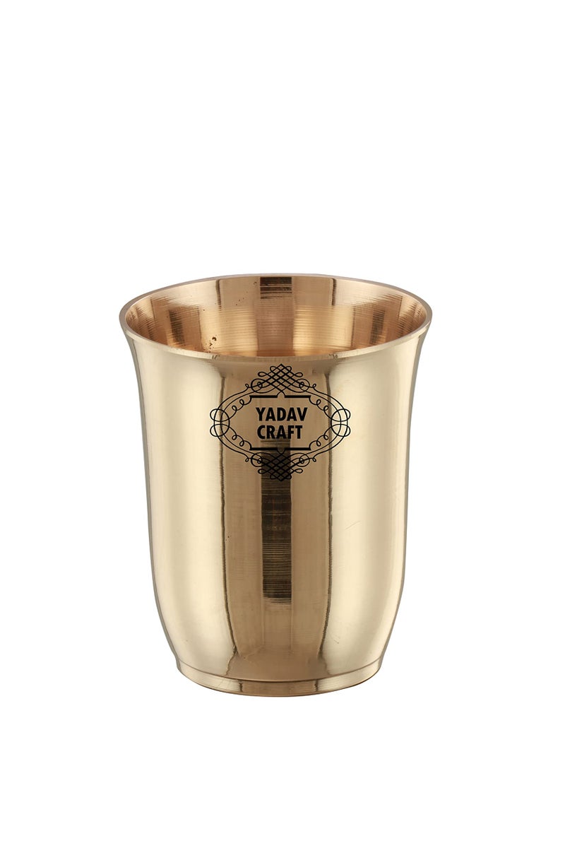 Yadav Craft Bronze Thali 5 Pices Set for Eating Food- 1 thali 2 Bowls 1 Glass 1 Spoon According to The Shastras, One Should Eat in a Bronze Thali - Image 4