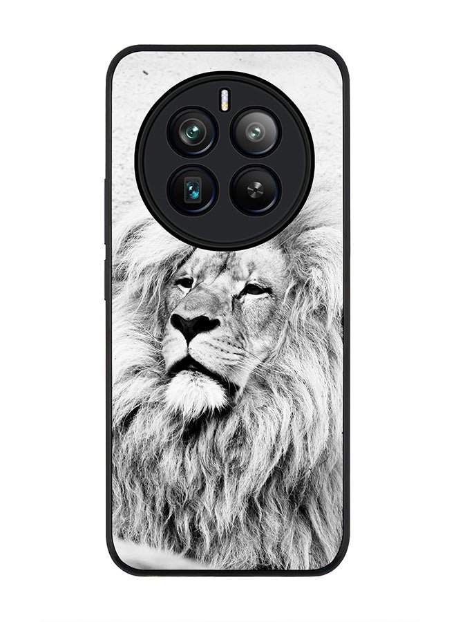 Stylizedd Rugged Black edge case for Realme 12 Pro / Realme 12 Pro Plus 5G, Slim fit Soft Case Flexible TPU Gel Thin Cover -  Wise Lion - Image 1