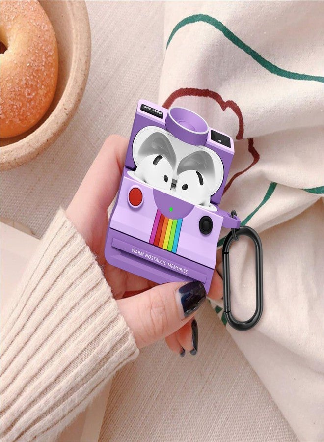 VISOOM Retro Cases for AirPods 4 Case 2024 with Cleaner Kit - VISOOM Cute Fancy Protective AirPods 4th Gen Cases Cover Men Women Unique Polaroid Soft Cover for Apple AirPod iPods 4 Wireless Charging Case - Image 2