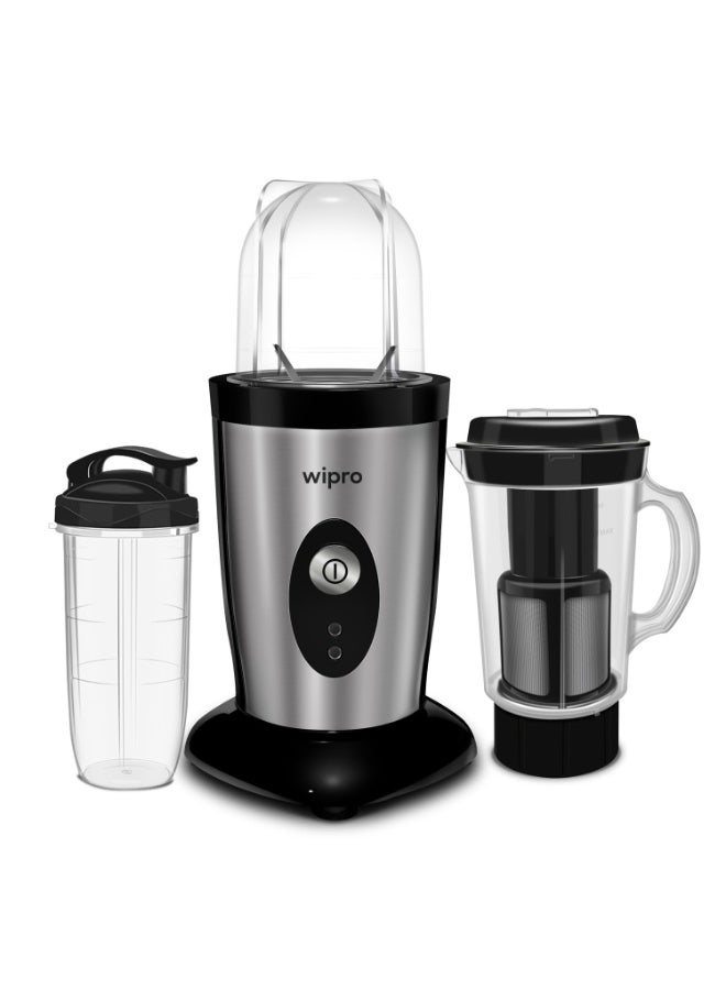 Wipro Elato FCB 105 Countertop Blender | 400 Watts Powerful Copper Motor | 3 Unbreakable Jars | Juicer Jar with Filter | Smoothie Making Blender | 3 Stainless Steel Blades | 2-Year Warranty - Image 1