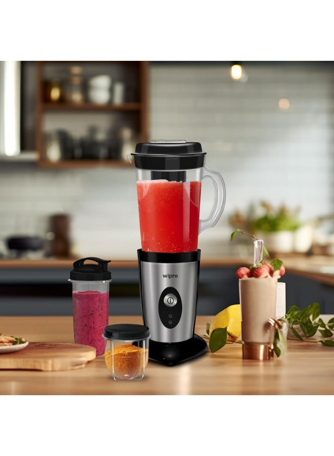 Wipro Elato FCB 105 Countertop Blender | 400 Watts Powerful Copper Motor | 3 Unbreakable Jars | Juicer Jar with Filter | Smoothie Making Blender | 3 Stainless Steel Blades | 2-Year Warranty - Image 4