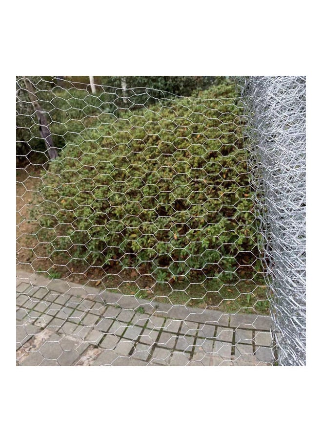 Wire Mesh Hexagonal with Compact Holes Silver