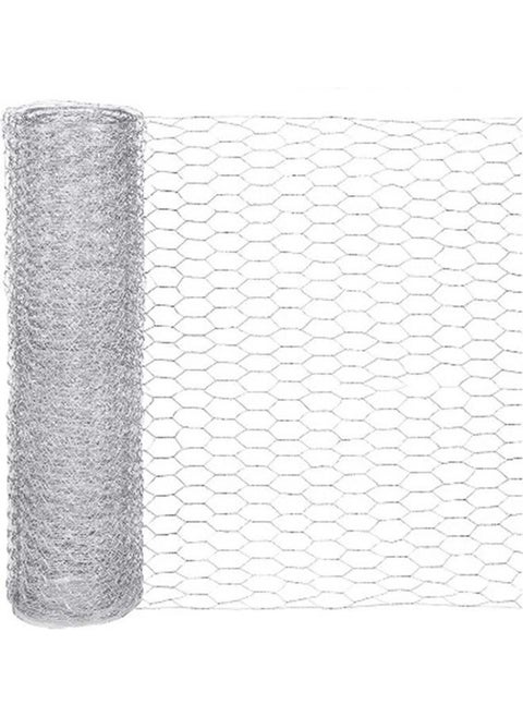 Wire Mesh Hexagonal with Compact Holes Silver
