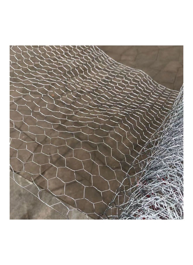 Wire Mesh Hexagonal with Compact Holes Silver