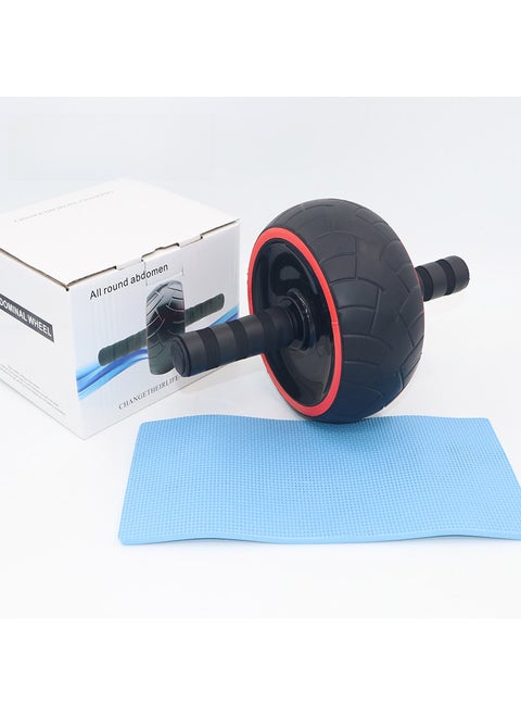 Giant Wheel Ab Roller with Knee Pad Red and Black (no rebound)